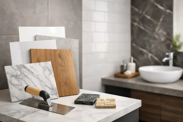 Beste materialen voor badkamerwand afwerking